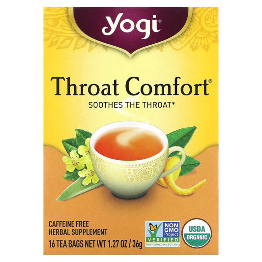 Yogi Tea-Throat Comfort-Caffeine Free-16 Tea Bags-1.27 oz (36 g)