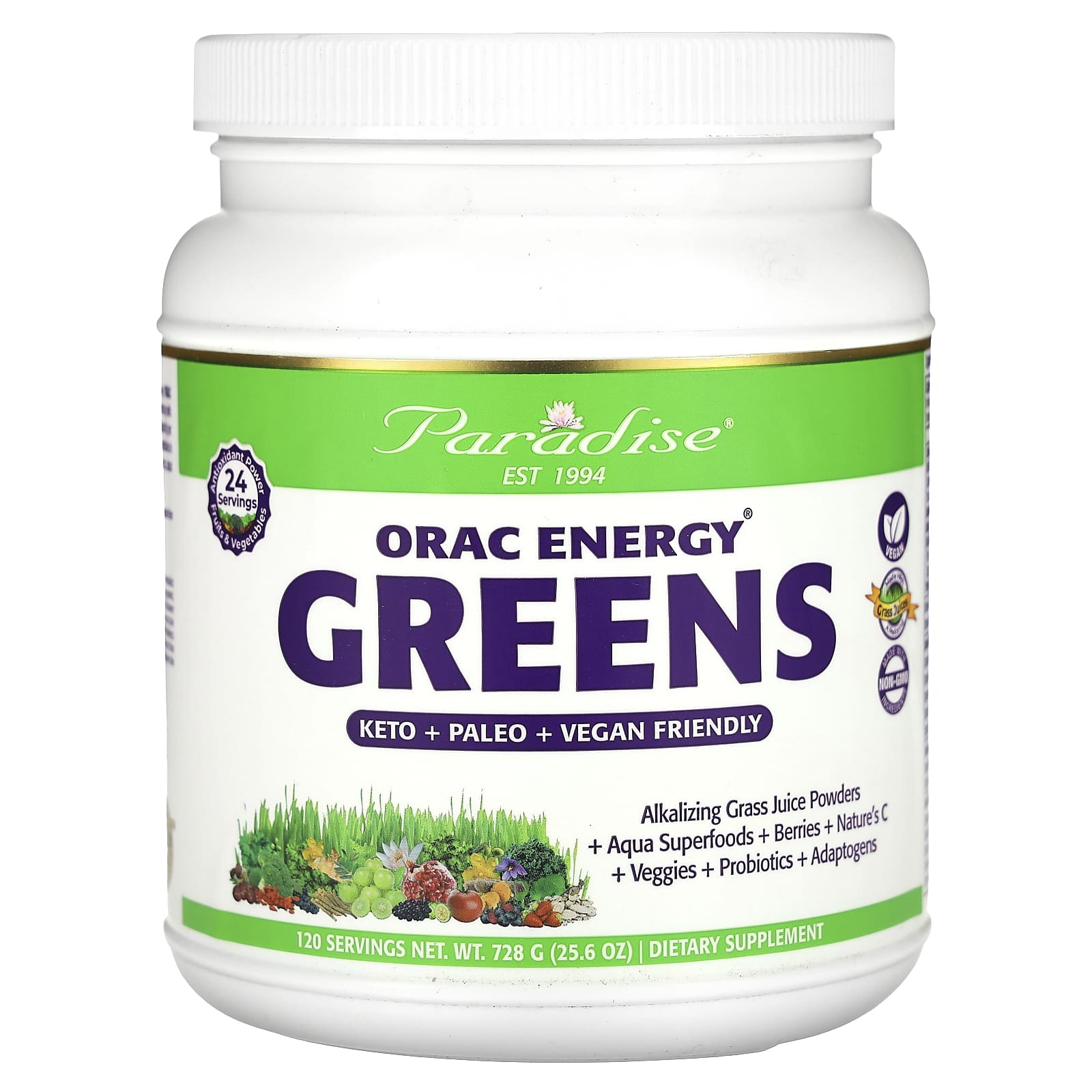 Paradise Herbs-ORAC Energy Greens-25.6 oz (728 g)