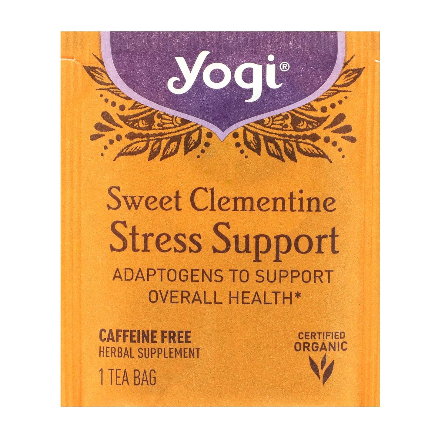 Yogi Tea, Stress Support, Sweet Clementine, Caffeine Free, 16 Tea Bags, 1.12 oz (32 g)