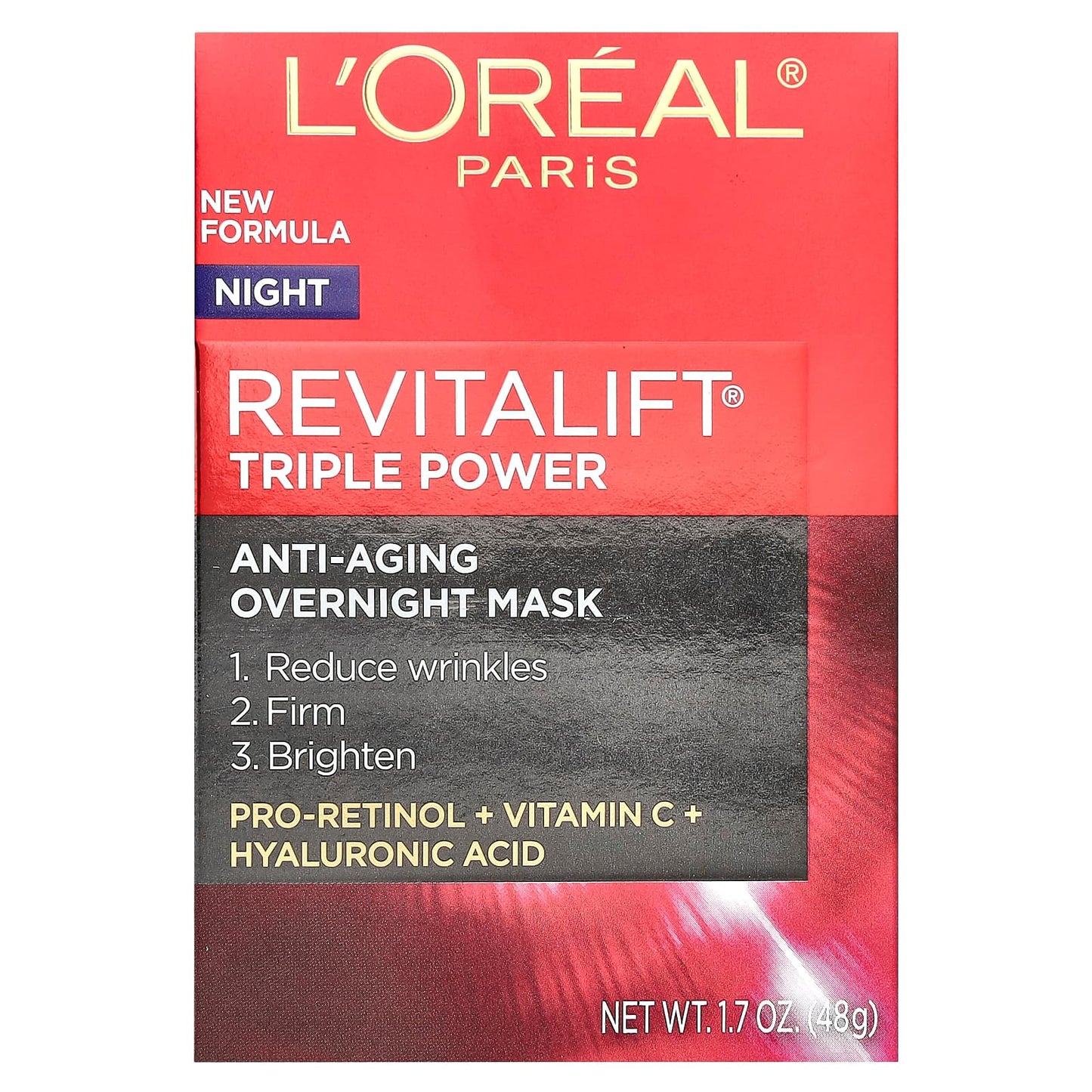 L'Oréal, Revitalift Triple Power, Anti-Aging Overnight Beauty Mask, 1.7 oz (48 g)