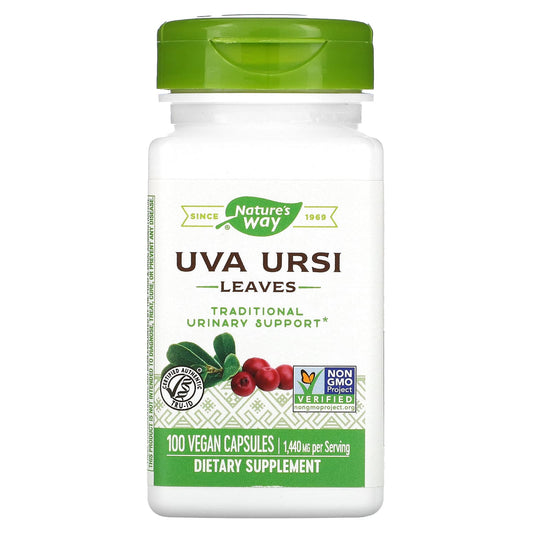 Nature's Way-Uva Ursi-Leaves-1,440 mg-100 Vegan Capsules (480 mg per Capsule)