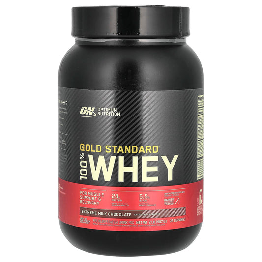 Optimum Nutrition-Gold Standard 100% Whey-Extreme Milk Chocolate-2 lb (907 g)