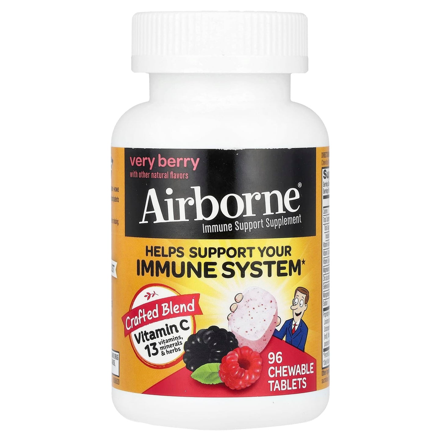 AirBorne, Immune Support Supplement, Very Berry, 96 Chewable Tablets