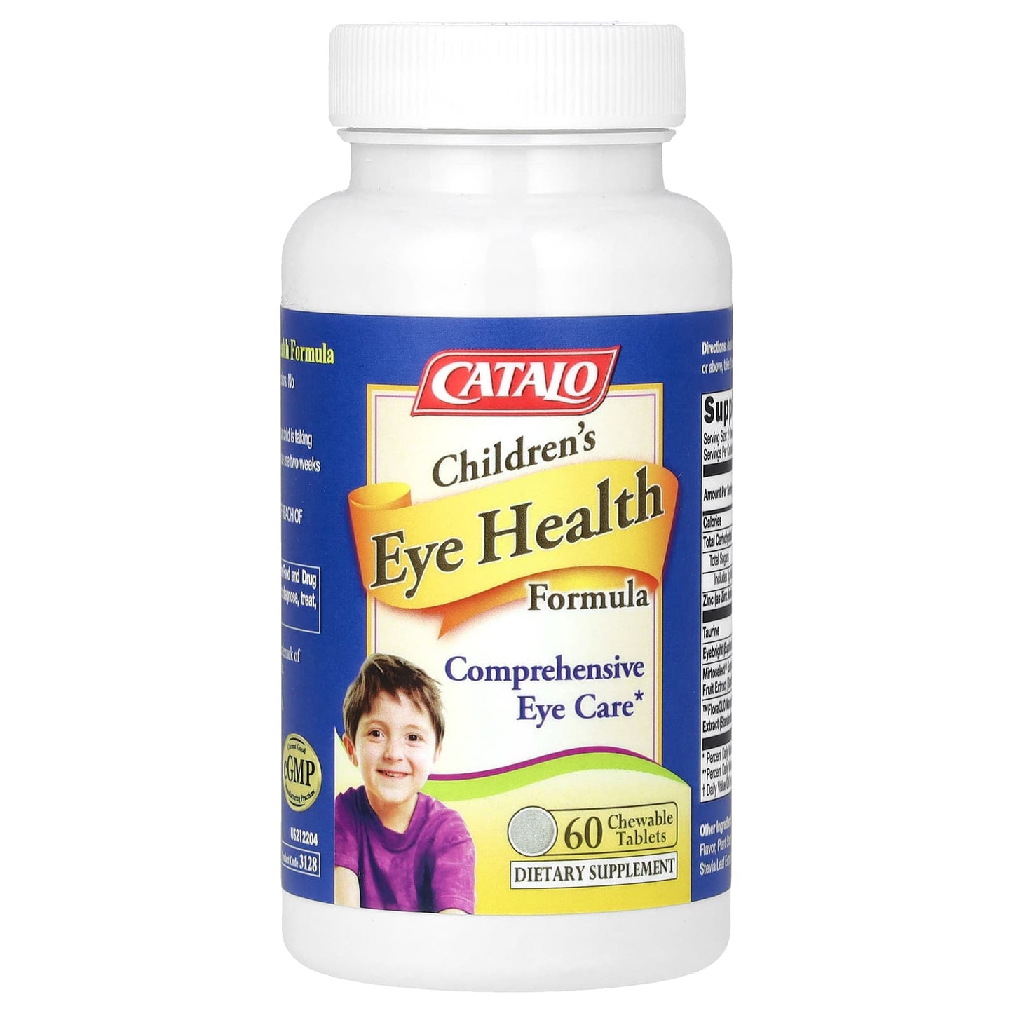 Catalo Naturals, Children's Eye Health Formula, Blueberry, 60 Chewable Tablets