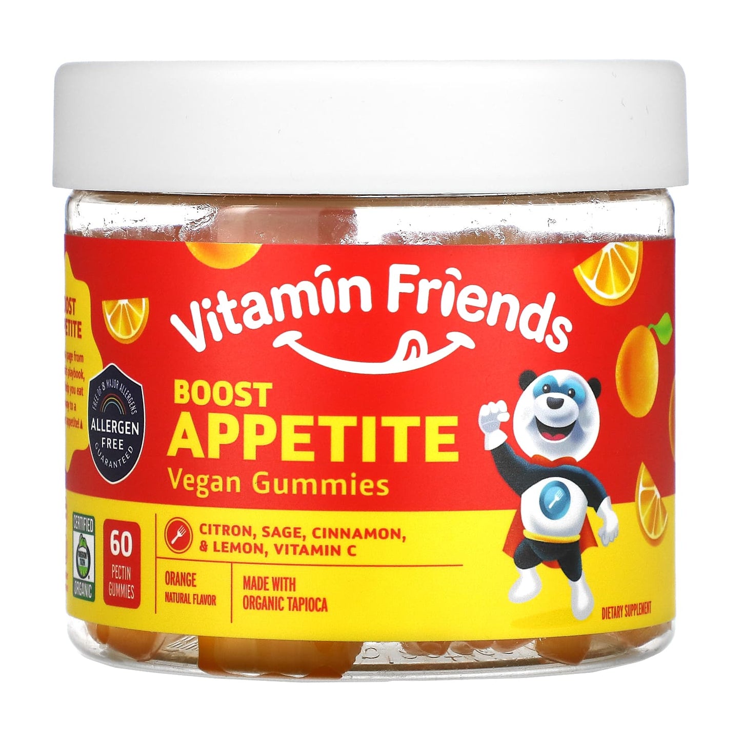 Vitamin Friends-Boost Appetite Vegan Gummies-Orange-60 Pectin Gummies