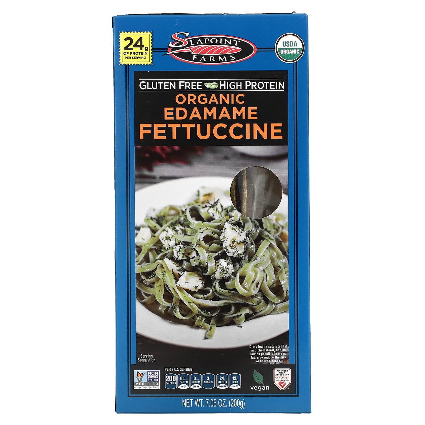 Seapoint Farms-Organic Edamame Fettuccine-7.05 oz (200 g)