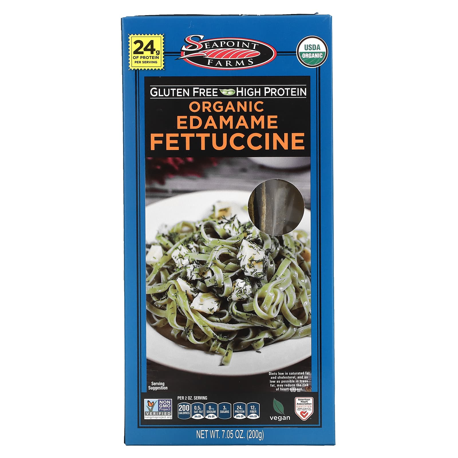 Seapoint Farms-Organic Edamame Fettuccine-7.05 oz (200 g)