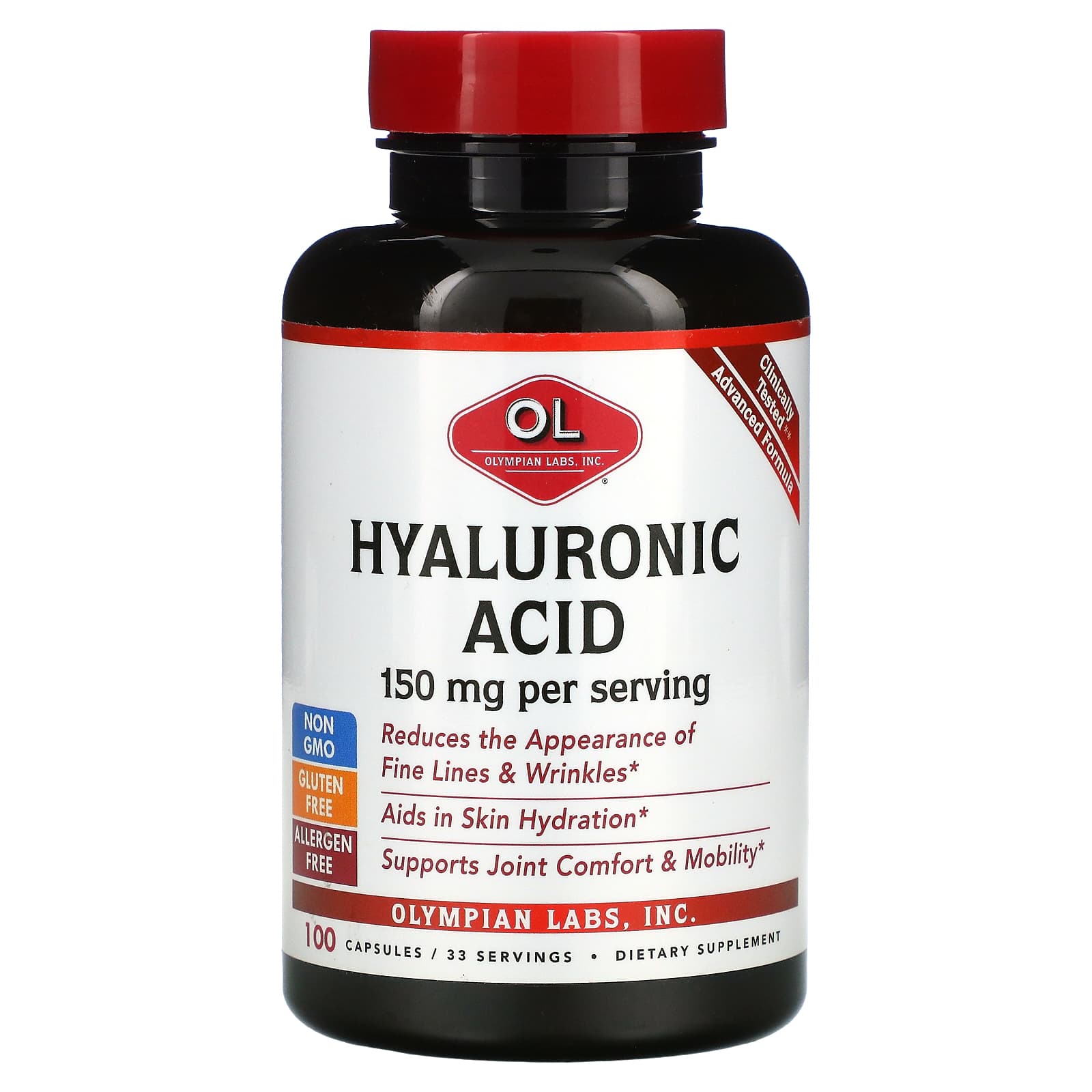 Olympian Labs-Hyaluronic Acid-150 mg-100 Capsules (50 mg per Capsule)