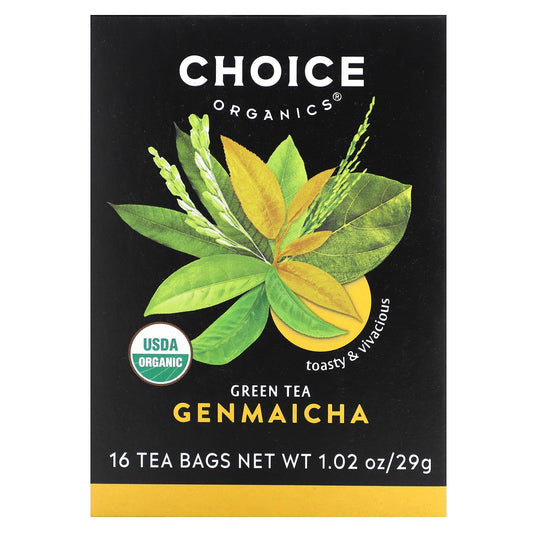 Choice Organic Teas-Green Tea- Genmaicha-16 Tea Bags-1.02 oz (29 g)