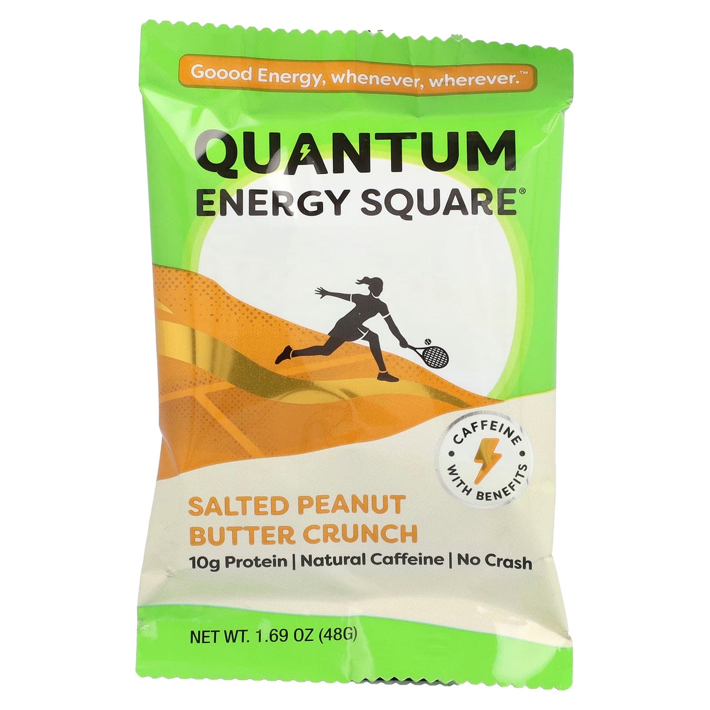 Quantum Energy Square, Salted Peanut Butter Crunch, 8 Squares, 1.69 oz (48 g) Each