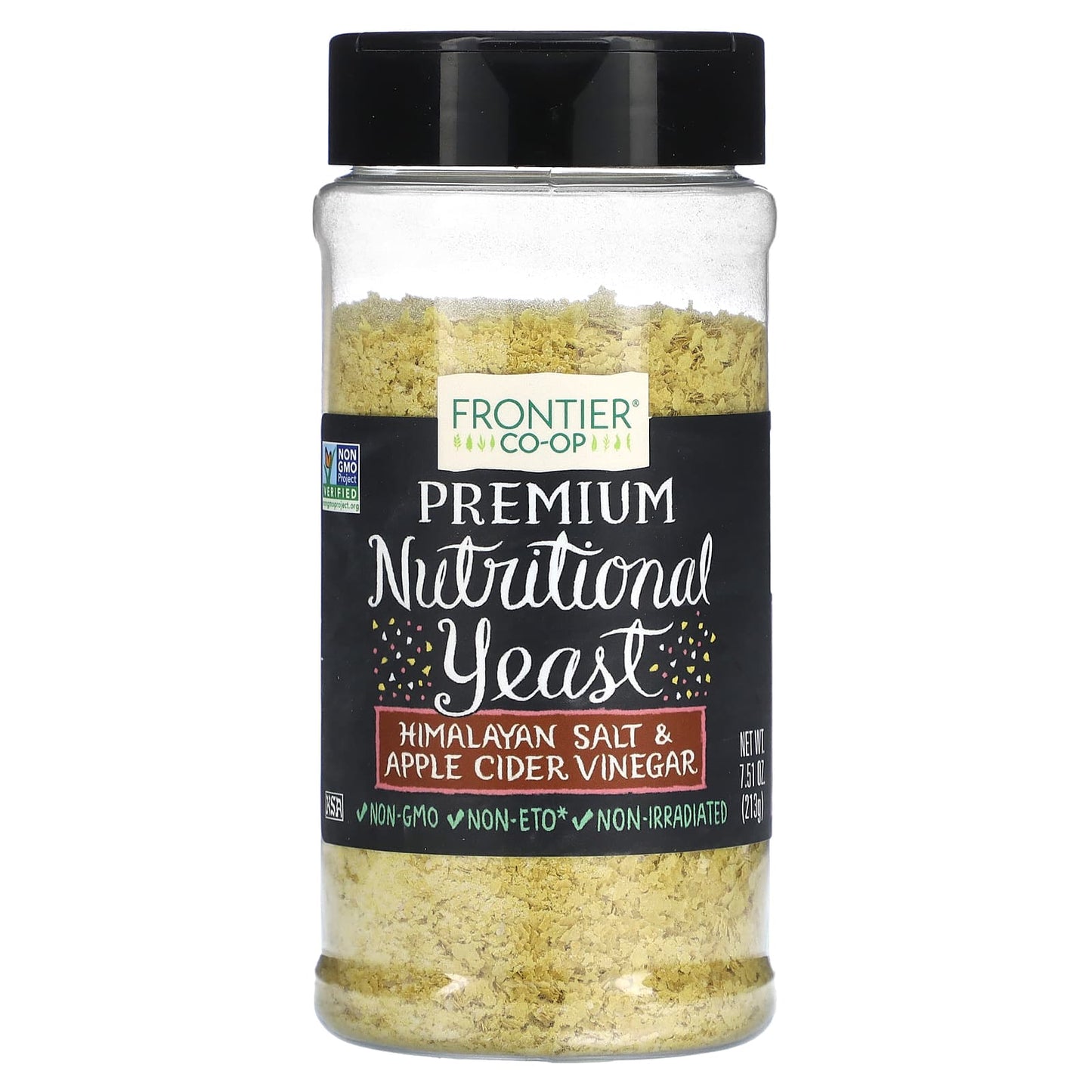 Frontier Co-op-Premium Nutritional Yeast-Himalayan Salt & Apple Cider Vinegar-7.51 oz (213 g)