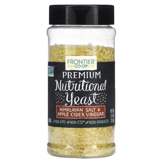 Frontier Co-op-Premium Nutritional Yeast-Himalayan Salt & Apple Cider Vinegar-7.51 oz (213 g)