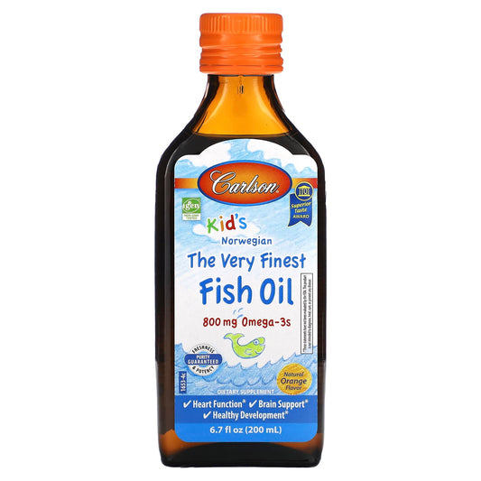 Carlson-Kid's Norwegian-The Very Finest Fish Oil-Natural Orange-6.7 fl oz (200 ml)