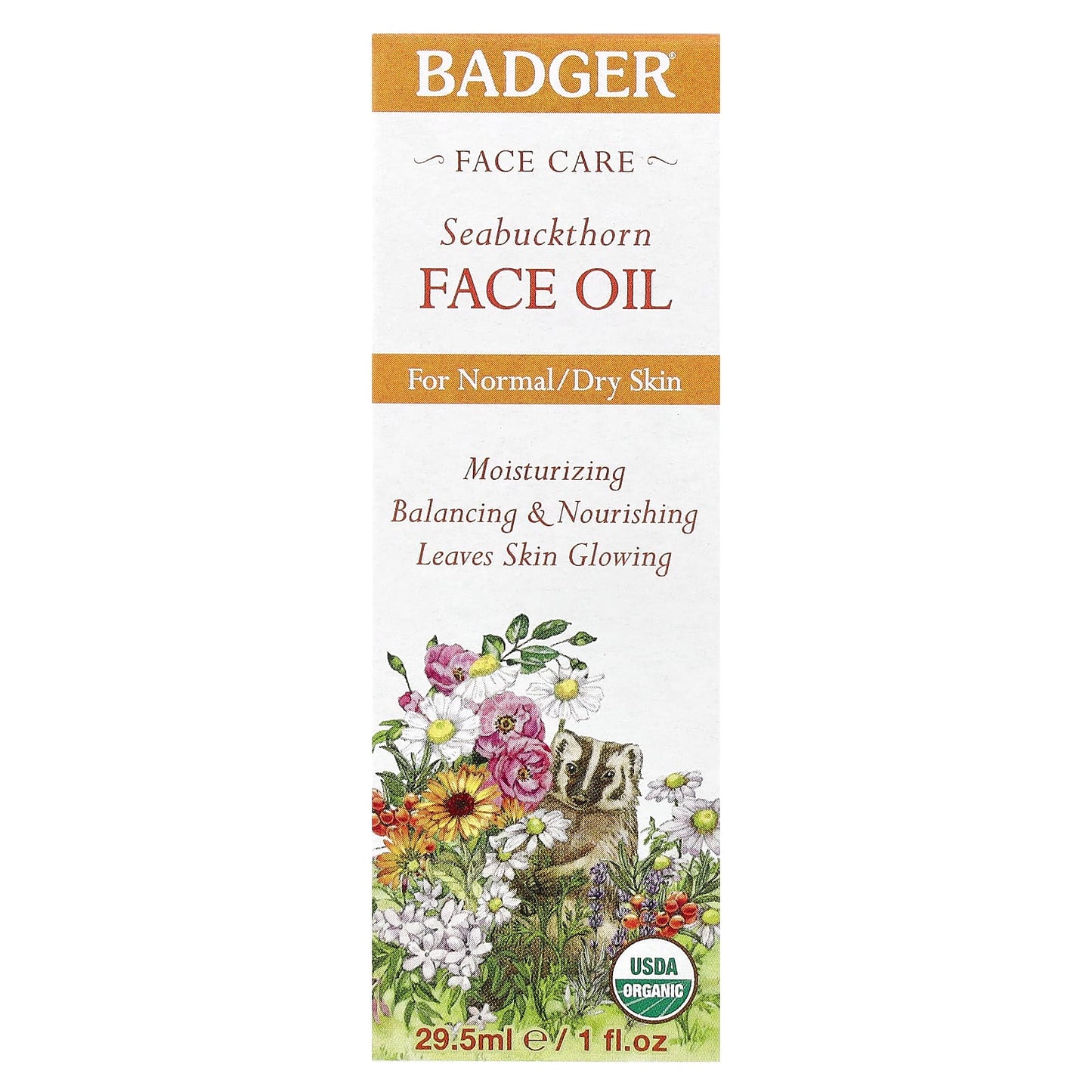 Badger Company, Face Care, Seabuckthorn Face Oil, 1 fl oz (29.5 ml)