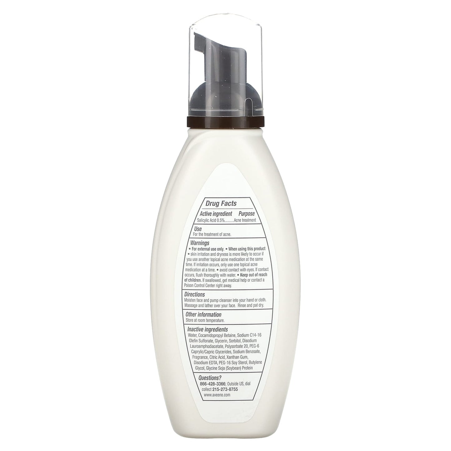 Aveeno, Positively Radiant, Clear Complexion Foaming Cleanser, 6 fl oz (177 ml)