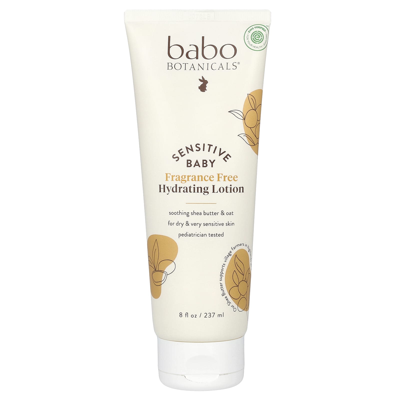 Babo Botanicals-Sensitive Baby-Hydrating Lotion-Fragrance Free-8 fl oz (237 ml)