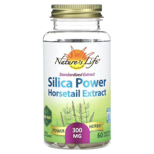 Nature's Life-Silica Power Horsetail Extract-300 mg-60 Vegetarian Capsules