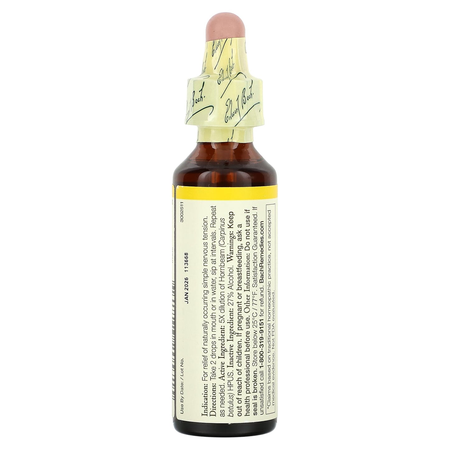 Bach, Original Flower Remedies, Hornbeam, 0.7 fl oz (20 ml)