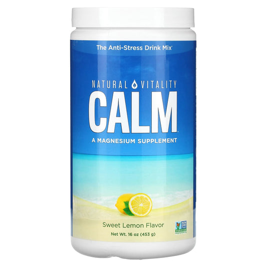 Natural Vitality-CALM-The Anti-Stress Drink Mix-Sweet Lemon-16 oz (453 g)