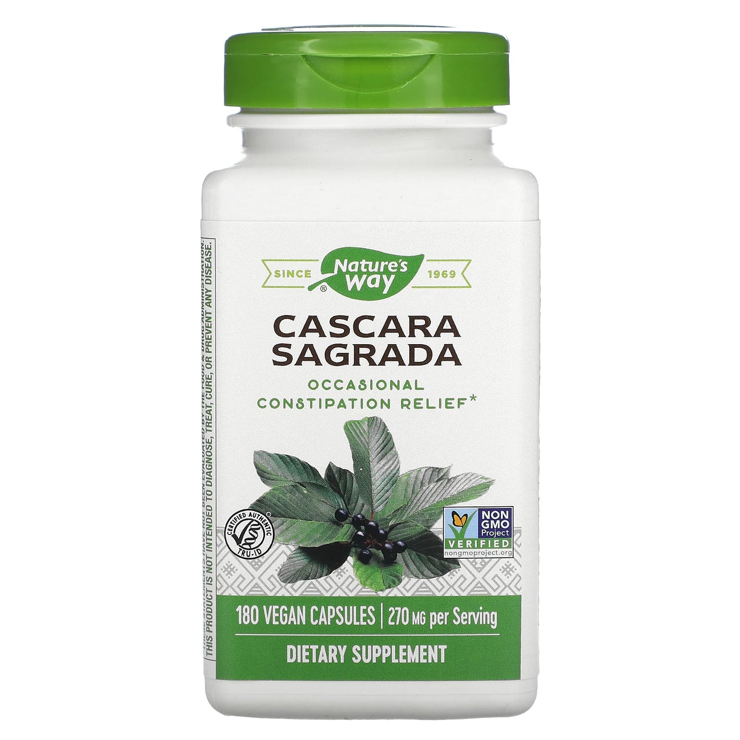 Nature's Way-Cascara Sagrada-270 mg-180 Vegan Capsules