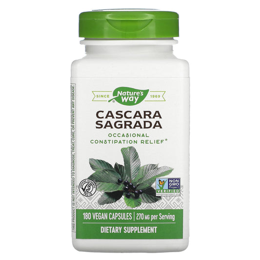 Nature's Way-Cascara Sagrada-270 mg-180 Vegan Capsules