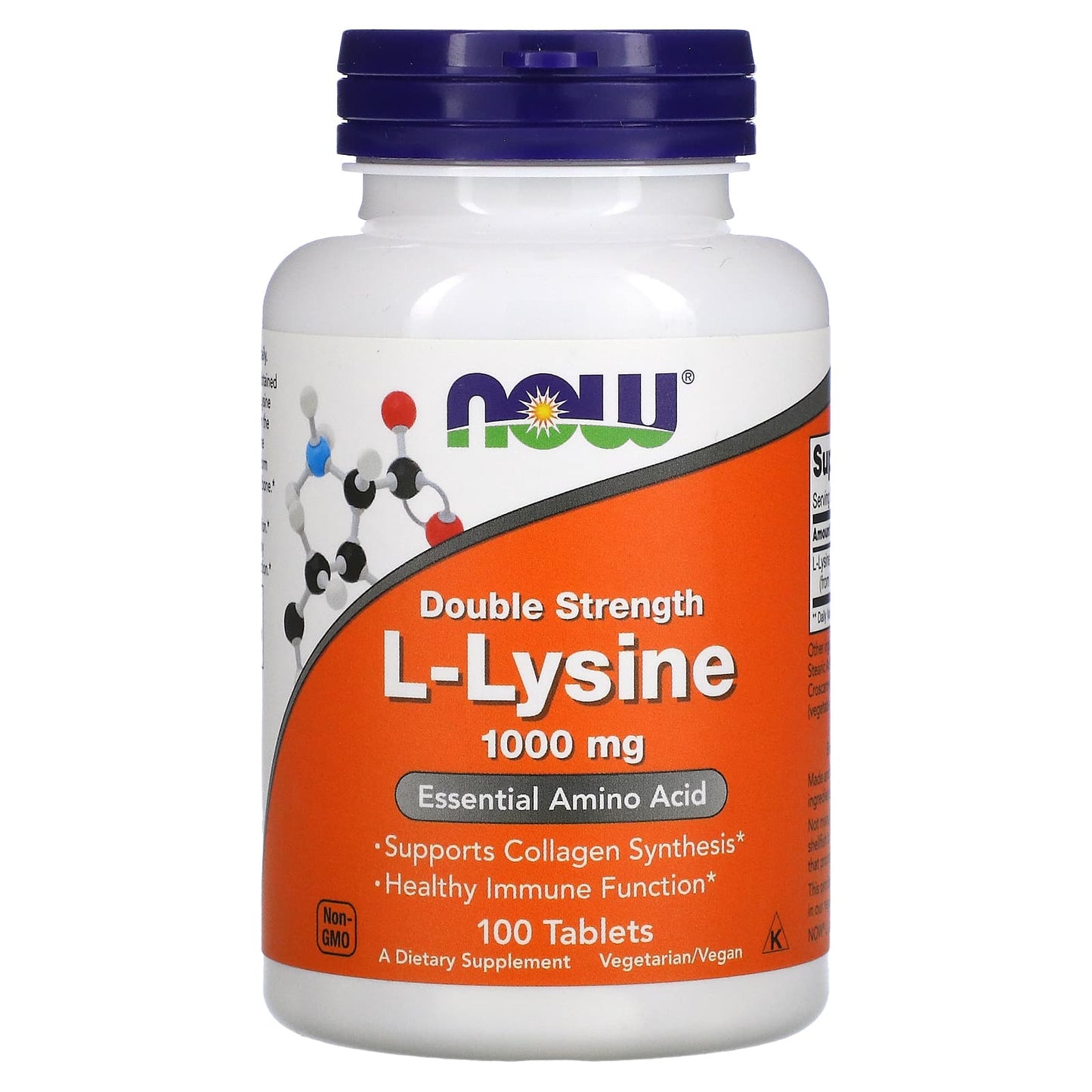 NOW Foods-Double Strength L-Lysine-1,000 mg-100 Tablets