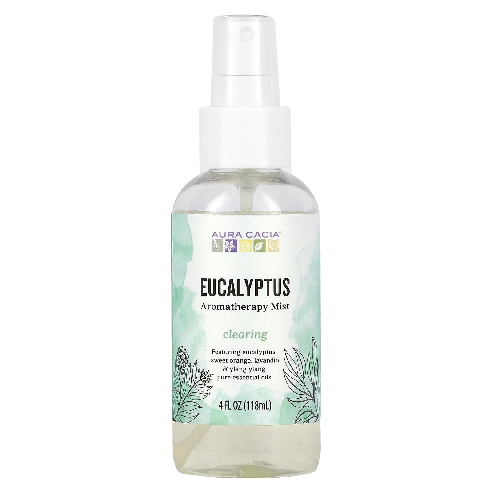 Aura Cacia-Aromatherapy Mist-Clearing Eucalyptus-4 fl oz (118 ml)