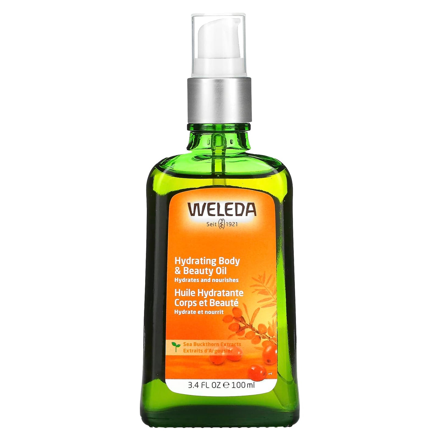 Weleda-Hydrating Body & Beauty Oil-Sea Buckthorn Extracts-3.4 fl oz (100 ml)