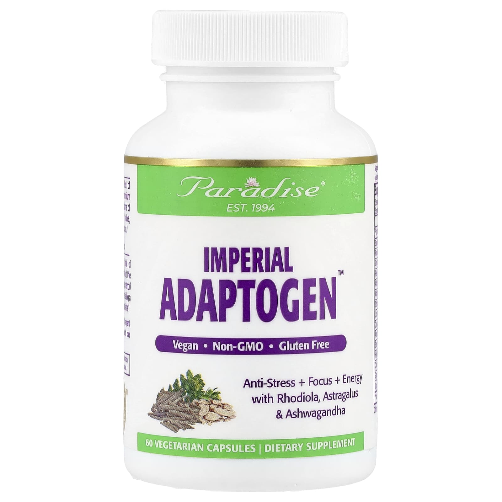 Paradise Herbs-Imperial Adaptogen-60 Vegetarian Capsules