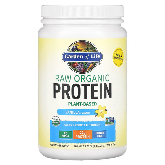 Garden of Life-RAW Organic Protein-Vanilla-1 lb 7.28 oz (660 g)