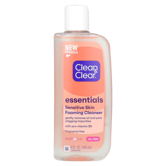 Clean & Clear-Essentials-Foaming Cleanser-Sensitive Skin-Fragrance Free-8 fl oz (240 ml)