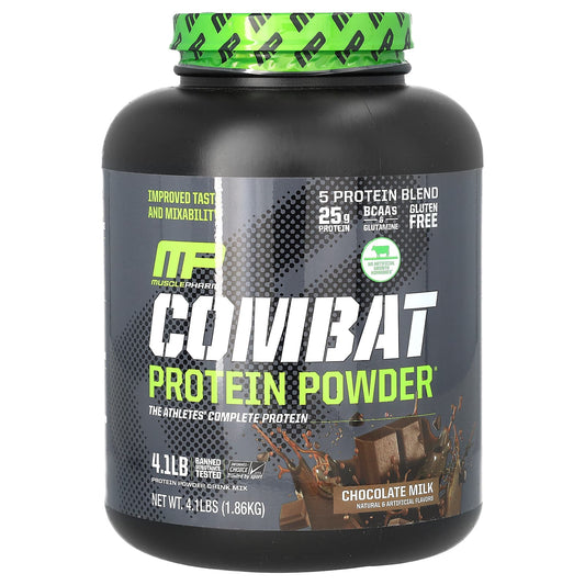 MusclePharm-Combat Protein Powder-Chocolate Milk-4.1 lb (1.86 kg)