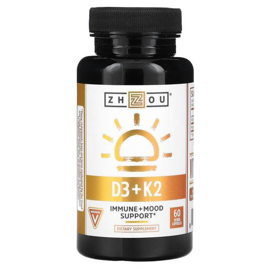 Zhou Nutrition-D3 + K2-60 Veggie Capsules