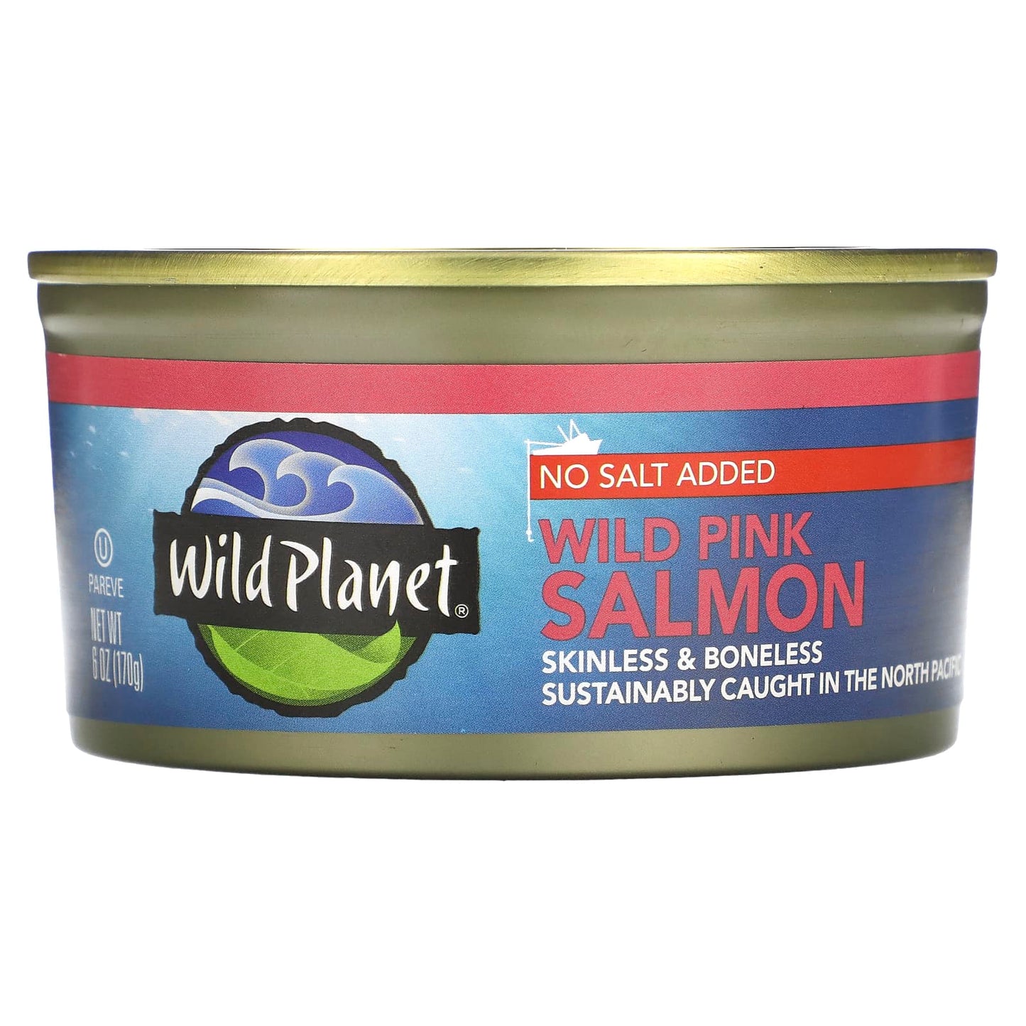 Wild Planet-Wild Pink Salmon-No Salt Added-6 oz (170 g)