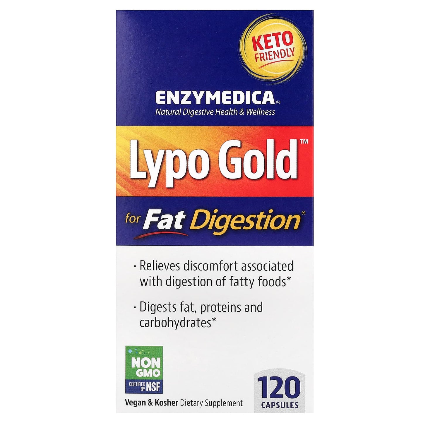 Enzymedica-Lypo Gold-For Fat Digestion-120 Capsules