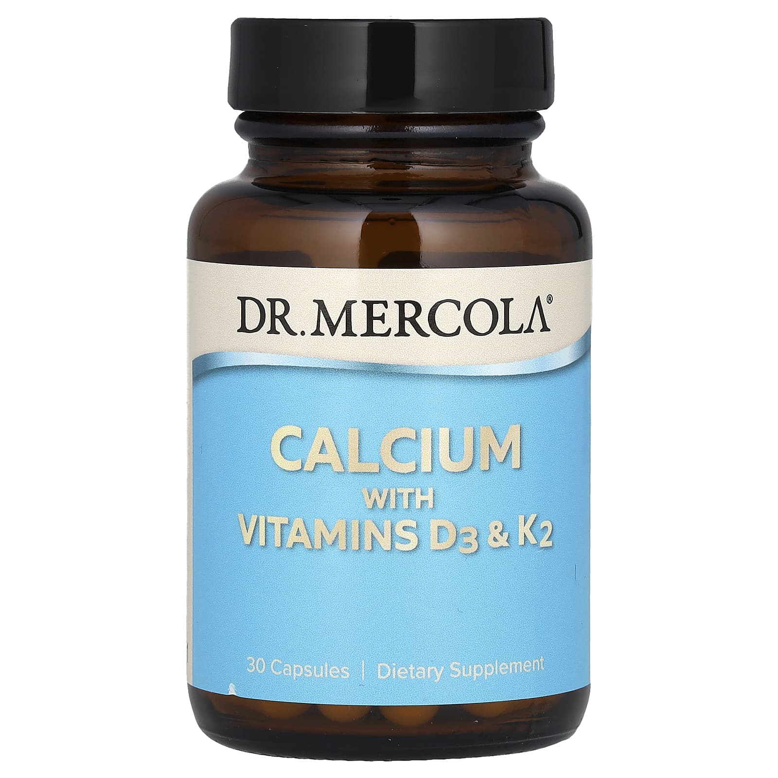 Dr. Mercola-Calcium with Vitamins D3 & K2-30 Capsules