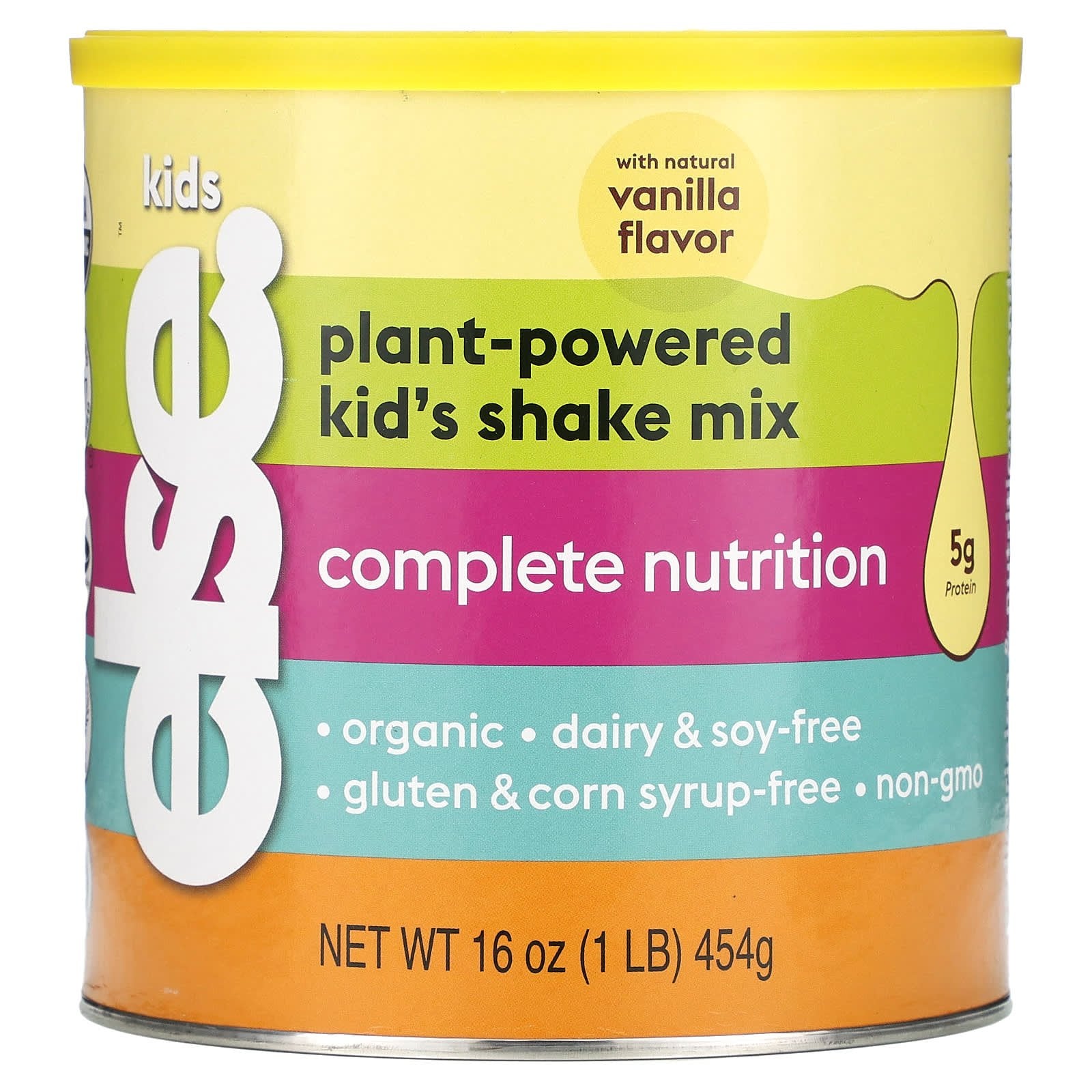 Else-Plant-Powered Kid's Shake Mix-Complete Nutrition-Vanilla-16 oz (454 g)