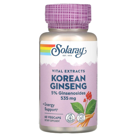 Solaray-Korean Ginseng Vital Extracts-535 mg-60 Vegcaps