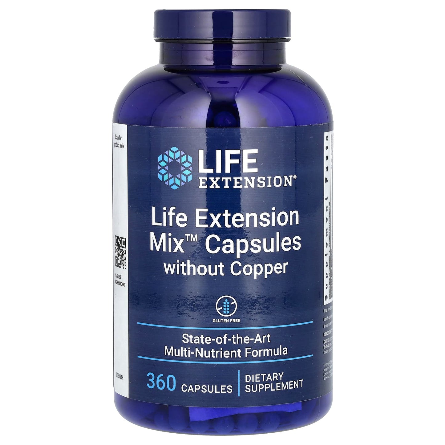 Life Extension-Mix Capsules without Copper-360 Capsules