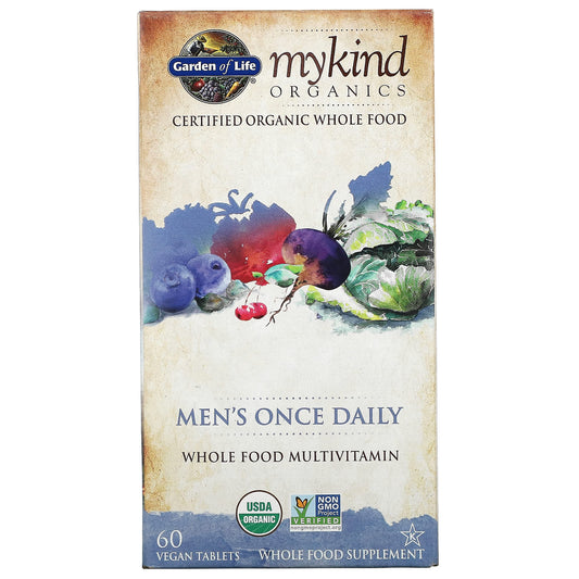 Garden of Life-MyKind Organics-Men's Once Daily-60 Vegan Tablets