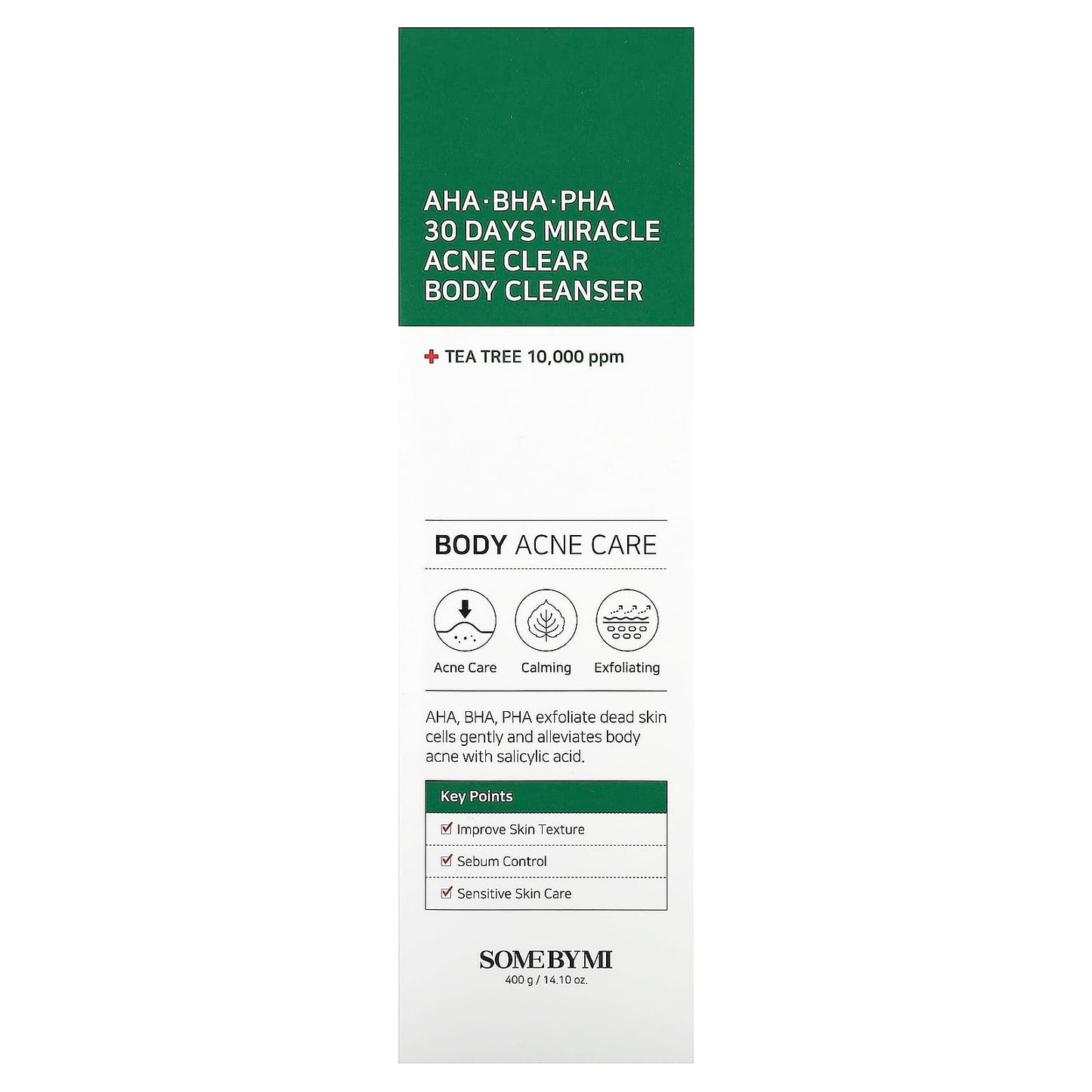 SOME BY MI, AHA. BHA. PHA 30 Days Miracle Acne Clear Body Cleanser, 14.1 oz (400 g)