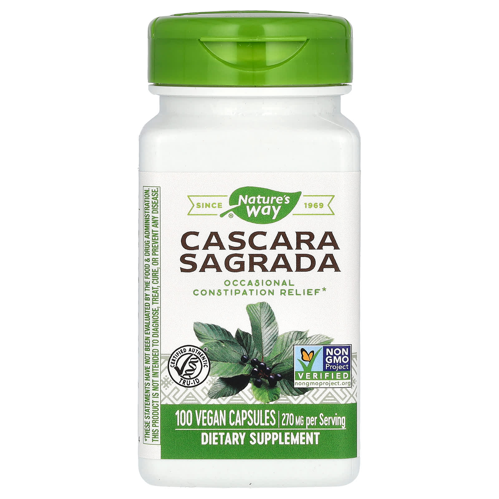 Nature's Way-Cascara Sagrada-270 mg-100 Vegan Capsules