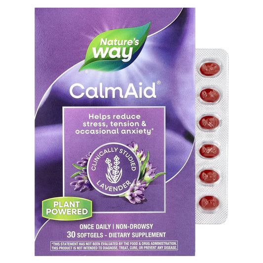 Nature's Way-CalmAid-Clinically Studied Lavender-30 Softgels