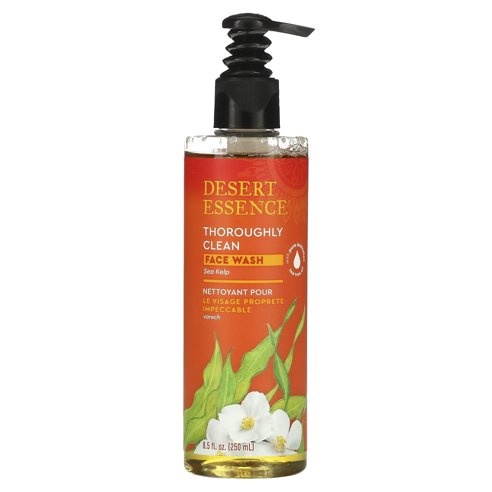 Desert Essence-Thoroughly Clean Face Wash-Sea Kelp-8.5 fl oz (250 ml)