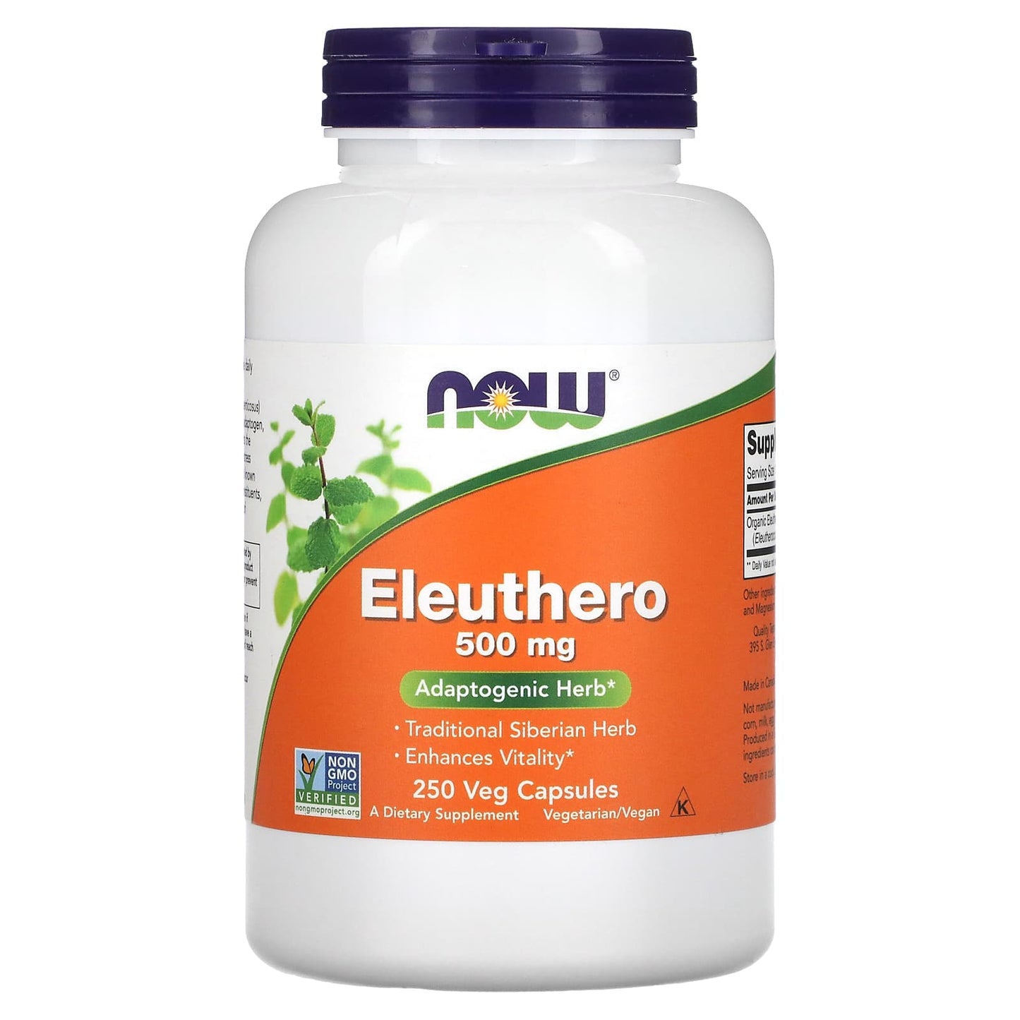 NOW Foods-Eleuthero-500 mg-250 Veg Capsules