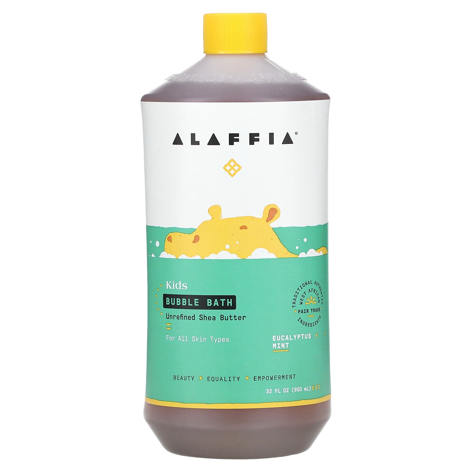 Alaffia-Kids Bubble Bath-Eucalyptus Mint-32 fl oz (950 ml)