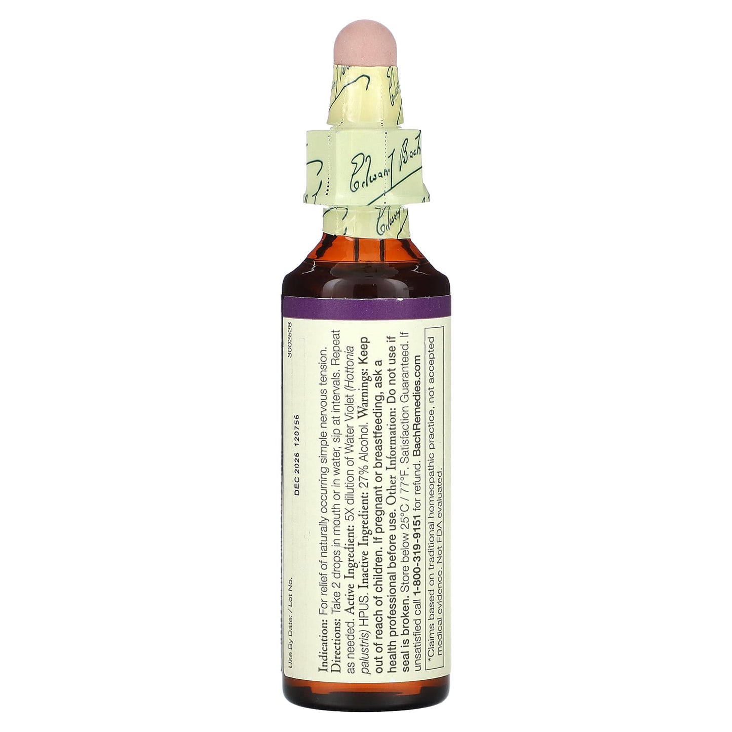 Bach, Original Flower Remedies, Water Violet, 0.7 fl oz (20 ml)