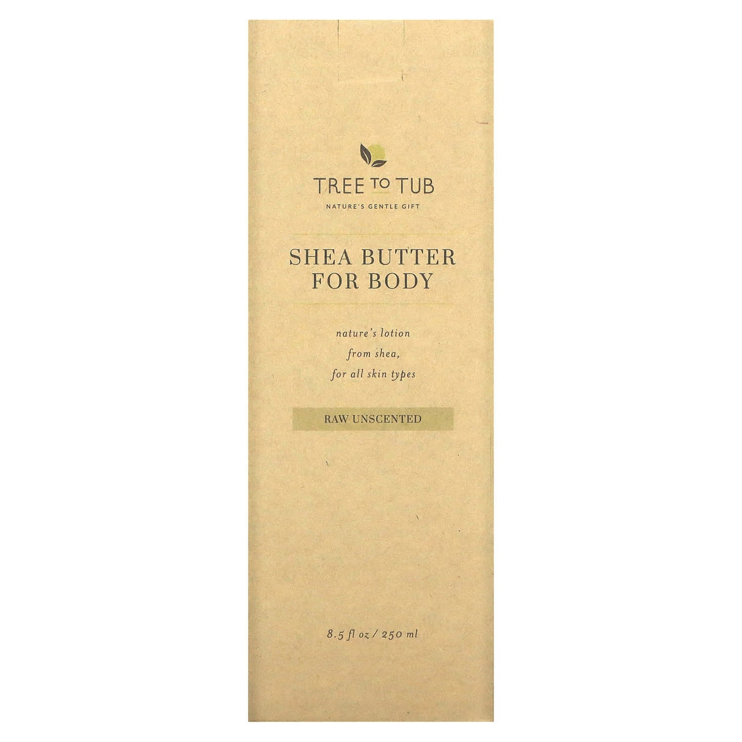 Tree To Tub, Shea Butter Moisturizing Body Lotion, Non-Greasy, Hydrating for Dry, Sensitive Skin, Unscented, 8.5 fl oz (250 ml)