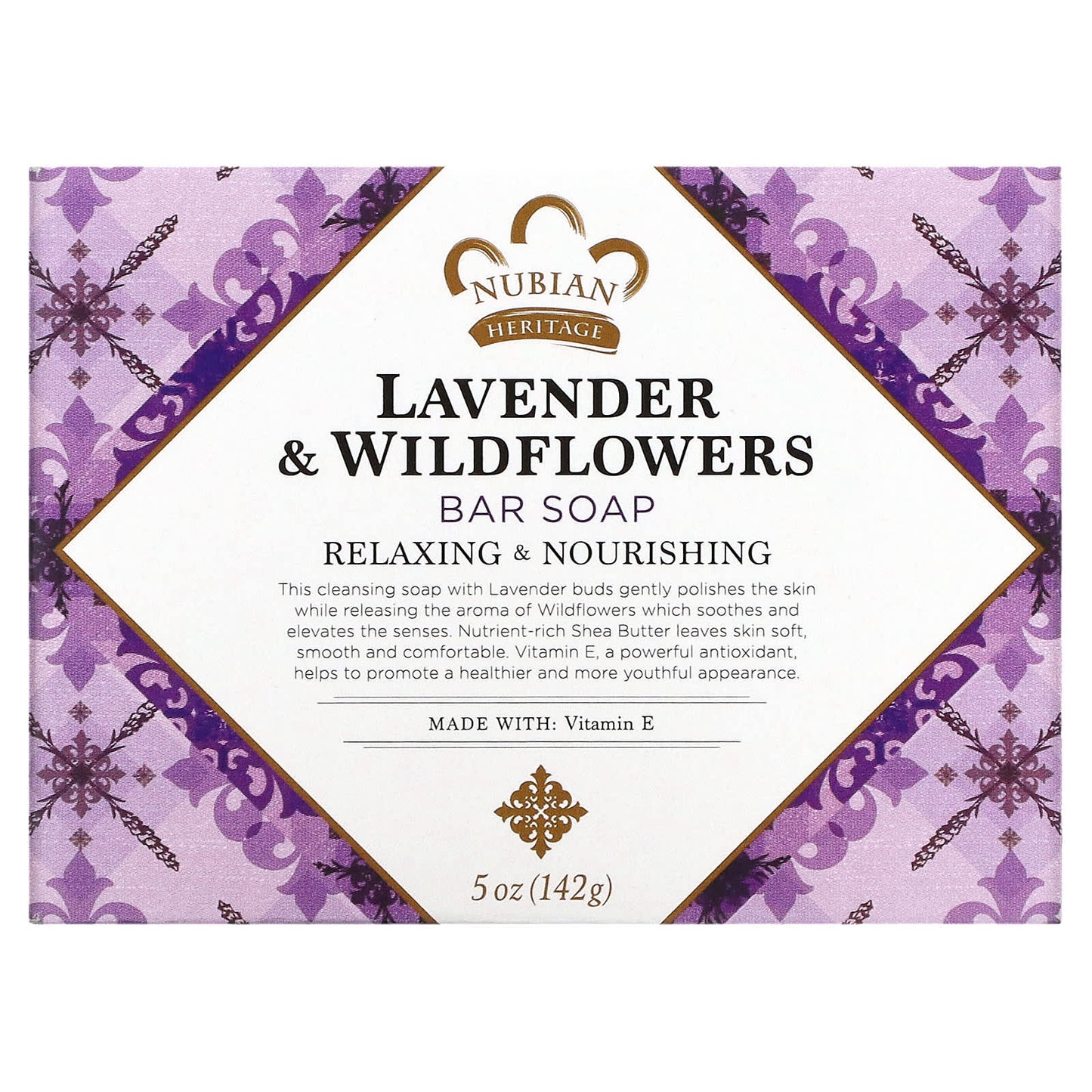 Nubian Heritage-Lavender & Wildflowers Bar Soap-5 oz (142 g)