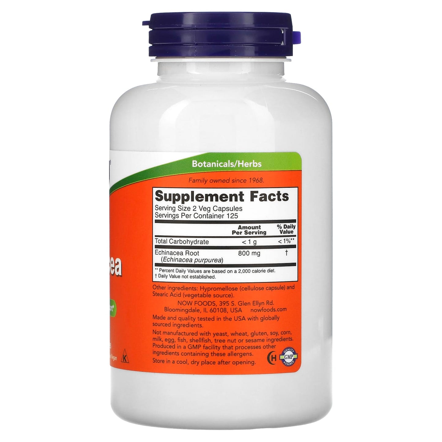 NOW Foods, Echinacea, 400 mg, 250 Veg Capsules